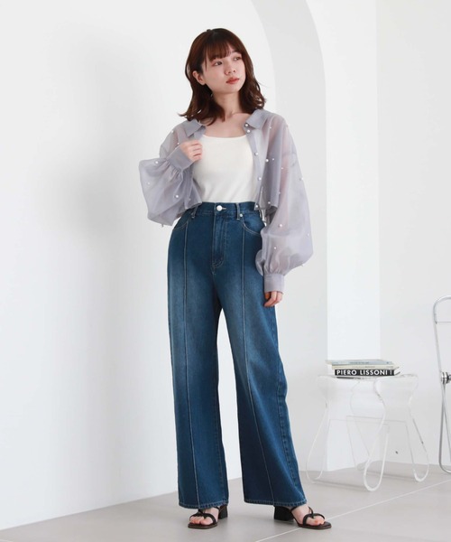 archives（アルシーヴ）の「センターシームデニムパンツ（デニムパンツ・レディース・ブルー/サックスブルー・SMALL/MEDIUM）」の14枚目の写真