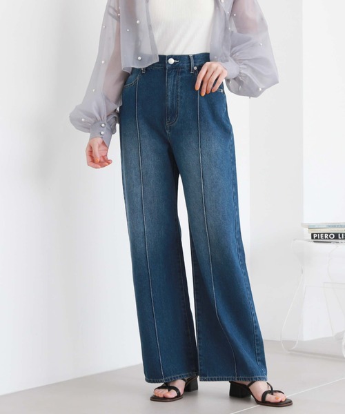 archives（アルシーヴ）の「センターシームデニムパンツ（デニムパンツ・レディース・ブルー/サックスブルー・SMALL/MEDIUM）」の11枚目の写真