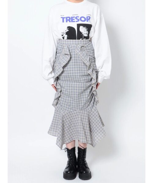 jouetie（ジュエティ）の「アシメギャザーマーメイドスカート（スカート・レディース・ブラック/ピンク/ブルー・MEDIUM）」の14枚目の写真