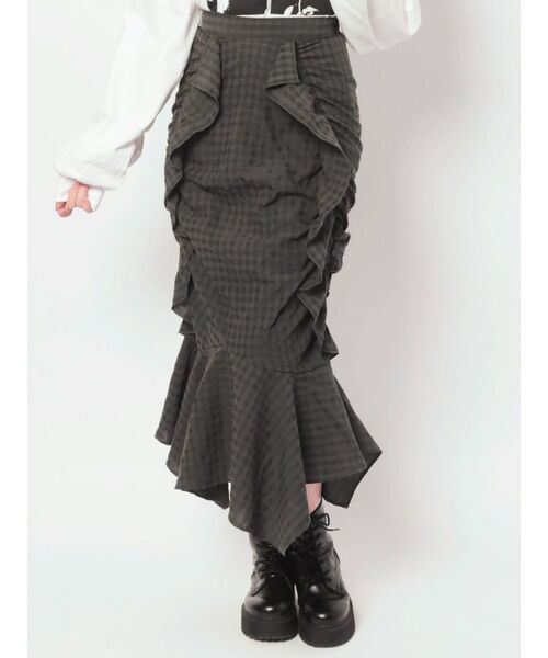 jouetie（ジュエティ）の「アシメギャザーマーメイドスカート（スカート・レディース・ブラック/ピンク/ブルー・MEDIUM）」の18枚目の写真