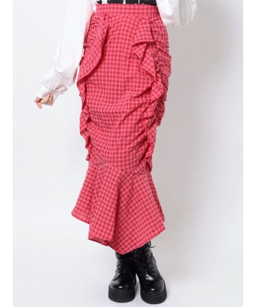 jouetie（ジュエティ）の「アシメギャザーマーメイドスカート（スカート・レディース・ブラック/ピンク/ブルー・MEDIUM）」の19枚目の写真