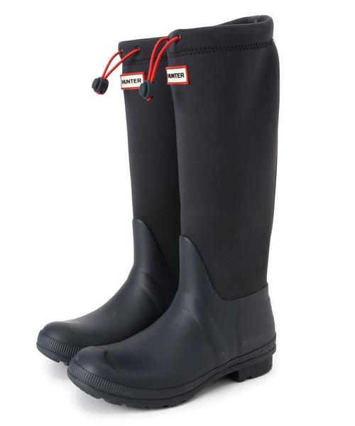 HUNTER(ハンター)の「ハンター/HUNTER ORIGINAL TOUR NEOШ(レインシューズ・レディース・ブラック/ネイビー・23cm/25cm/24cm)」の1枚目の写真