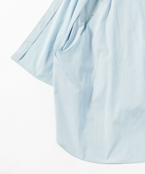 Demi-Luxe BEAMS バックレイヤード ストライプシャツ ブルー Demi-Luxe BEAMS バックレイヤード ストライプシャツ ブルー