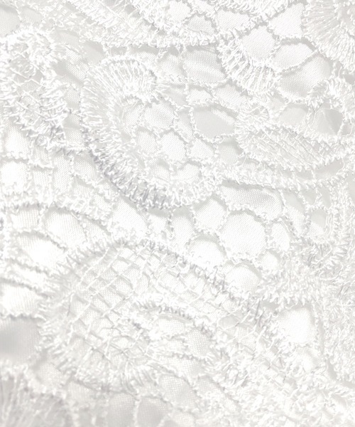 DAY CLOSET（デイ クローゼット）の「キッズ ノースリーブバックリボン刺繍レースチュールドレス（ドレス・キッズ・ホワイト・110cm/140cm/150cm/130cm/120cm/160cm）」の3枚目の写真