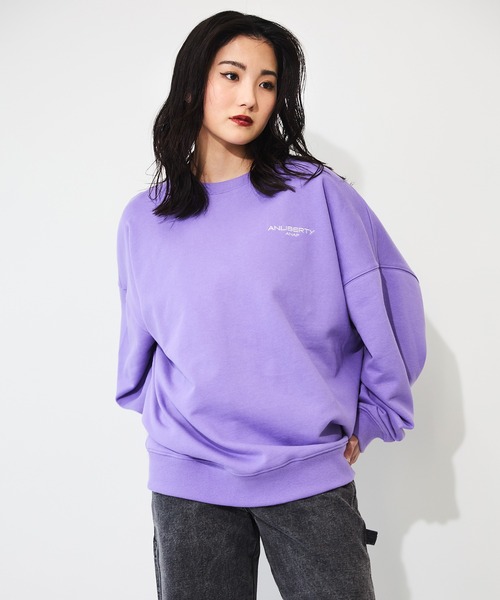 ANLIBERTY ANAP(アンリバティアナップ)の「ANLIBERTYベーシックロゴスウェットプルオーバー【ユニセックス】(スウェット・レディース・ブラック/グレー/ラベンダー・S/M)」の13枚目の写真
