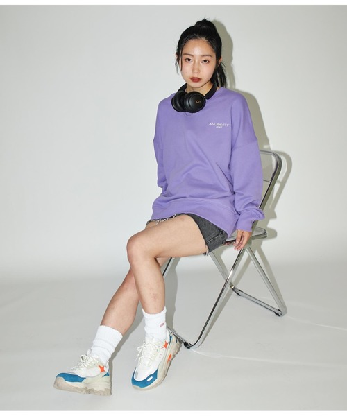 ANLIBERTY ANAP(アンリバティアナップ)の「ANLIBERTYベーシックロゴスウェットプルオーバー【ユニセックス】(スウェット・レディース・ブラック/グレー/ラベンダー・S/M)」の15枚目の写真