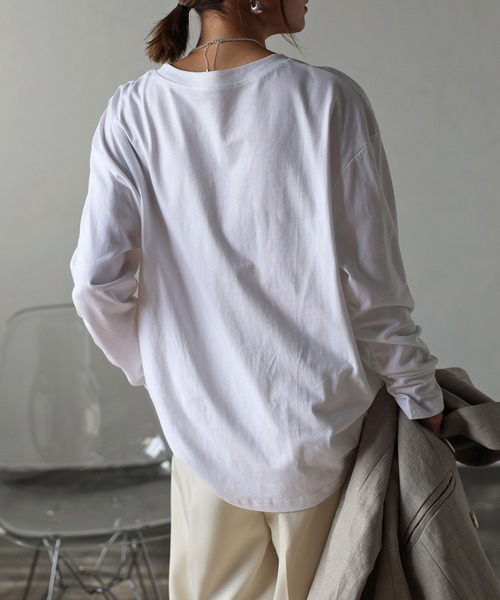 Bonjour Sagan(ボンジュールサガン)の「フロントプリントロンT(Tシャツ/カットソー・レディース・ホワイト・FREE)」の5枚目の写真