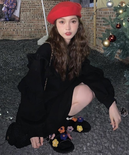 LAC-VERT（ラック・ヴェール）の「ビッグカラーAラインワンピース（ワンピース・レディース・ブラック/ホワイト・FREE）」の20枚目の写真