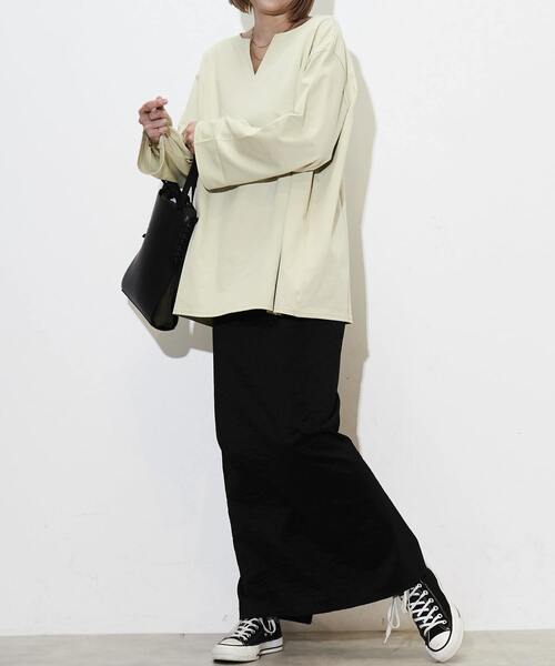 CONVERSE TOKYO(コンバーストウキョウ)の「キーネックプルオーバー(Tシャツ/カットソー・レディース・ホワイト/ミント・FREE)」の11枚目の写真