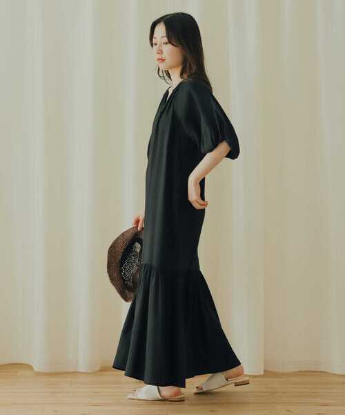 SENSE OF PLACE by URBAN RESEARCH(センスオブプレイスバイアーバンリサーチ)の「バルーンスリーブワンピース(ワンピース・レディース・アイボリー/ブラック/オレンジ・ONE)」の22枚目の写真