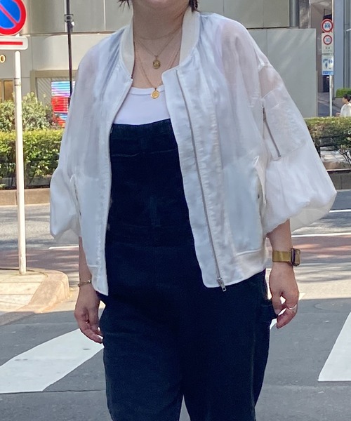 RIVE DROITE（リヴドロワ）の「シアーブルゾン（ミリタリージャケット・レディース・オフホワイト/ブラック/カーキ・FREE）」の15枚目の写真