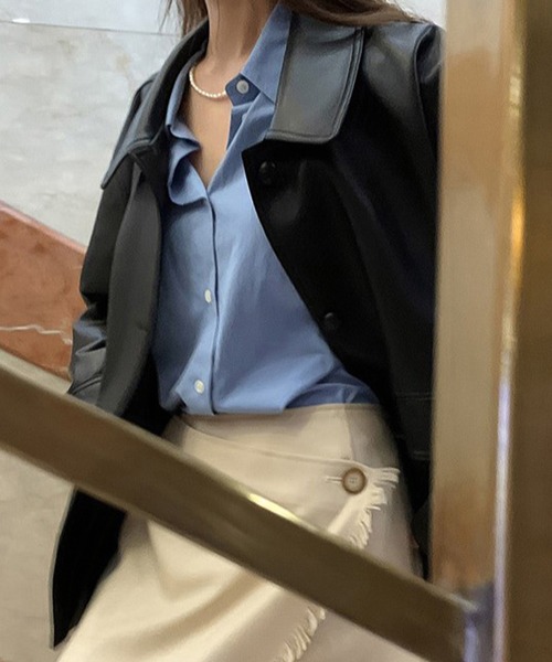 Ulysses（ユリシス）の「モード感漂う。PUエコレザーショートジャケット（その他アウター・レディース・ブラック・F）」の3枚目の写真