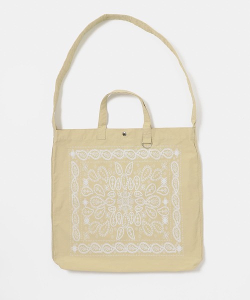 RODE SKO（ロデスコ）の「リップストップダブルショルダー柄トート（トートバッグ・メンズ・ベージュ・ONE）」の5枚目の写真