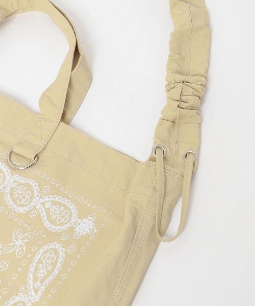 RODE SKO（ロデスコ）の「リップストップダブルショルダー柄トート（トートバッグ・メンズ・ベージュ・ONE）」の9枚目の写真