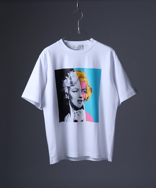 tk.TAKEO KIKUCHI(ティーケータケオキクチ)の「◆Retro Grade for tk.TAKEO KIKUCHI モンロー&ヘップバーンTシャツ(Tシャツ/カットソー・メンズ・ホワイト/ブラック/ホワイト系1/ブラック系・01/02/03)」の12枚目の写真