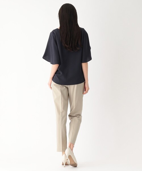 OPAQUE.CLIP（オペークドットクリップ）の「◆セットアップ対応 リネンライクテーパードパンツ【マシンウオッシャブル/抗ピリング】（その他パンツ・レディース・ネイビー/ベージュ・38/42/40/36）」の15枚目の写真