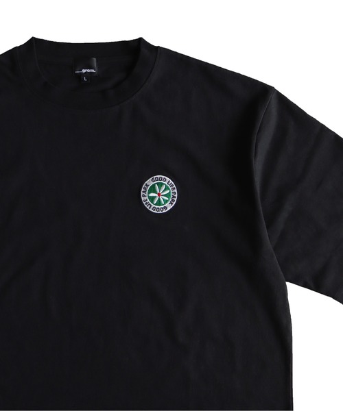 __gram.(スペースグラム)の「フラワーワッペン刺繍Tシャツ(Tシャツ/カットソー・メンズ・ホワイト/ホワイト×ネイビー/ブラック/ホワイト×グリーン・M/L)」の2枚目の写真