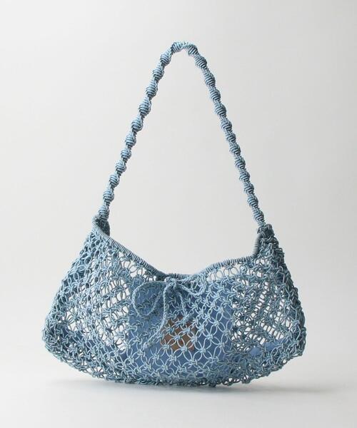MAISON N.H PARIS(メゾンエヌアッシュパリ)の「【別注】<MAISON N.H PARIS>EX SLKCD メッシュバッグ(ショルダーバッグ・レディース・ブラック/コバルトブルー・FREE)」の2枚目の写真