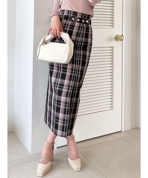 dazzlin(ダズリン)の「アソートボタンIラインスカート(スカート・レディース・ネイビー/アイボリー/その他1・SMALL/MEDIUM)」の3枚目の写真