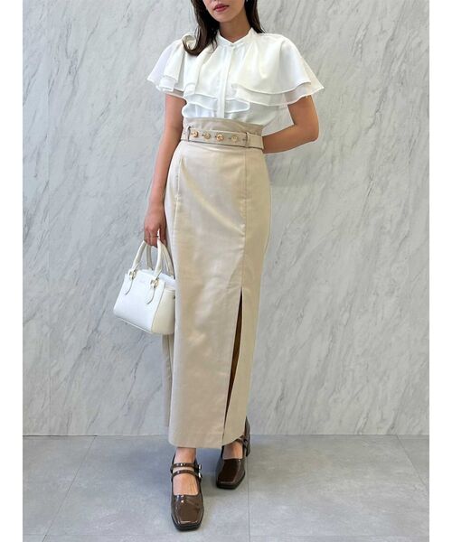 dazzlin(ダズリン)の「アソートボタンIラインスカート(スカート・レディース・ネイビー/アイボリー/その他1・SMALL/MEDIUM)」の5枚目の写真