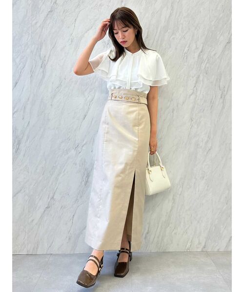 dazzlin(ダズリン)の「アソートボタンIラインスカート(スカート・レディース・ネイビー/アイボリー/その他1・SMALL/MEDIUM)」の6枚目の写真