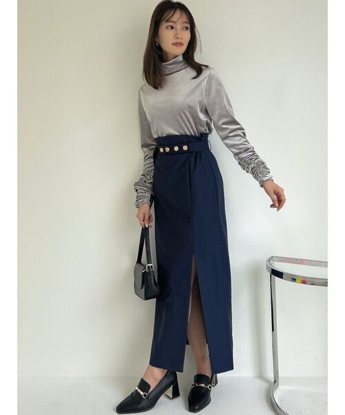 dazzlin(ダズリン)の「アソートボタンIラインスカート(スカート・レディース・ネイビー/アイボリー/その他1・SMALL/MEDIUM)」の12枚目の写真