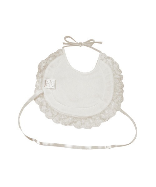 MIKI HOUSE(ミキハウス)の「セレモニーレーススタイ(スタイ/よだれかけ・キッズ・ホワイト・ONE SIZE)」の2枚目の写真