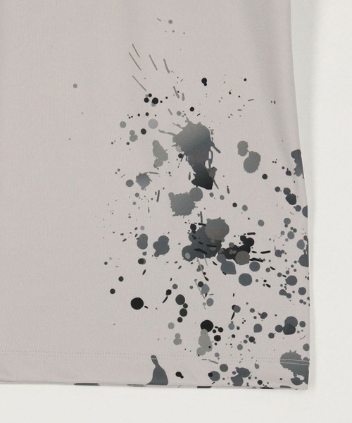 HIDEAWAYS NICOLE(ハイダウェイニコル)の「スプラッター柄プリント半袖Tシャツ(Tシャツ/カットソー・メンズ・オフホワイト/ブラック/ライトベージュ・MEDIUM/LARGE/X-LARGE)」の11枚目の写真