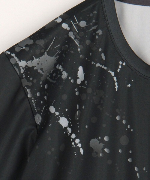HIDEAWAYS NICOLE(ハイダウェイニコル)の「スプラッター柄プリント半袖Tシャツ(Tシャツ/カットソー・メンズ・オフホワイト/ブラック/ライトベージュ・MEDIUM/LARGE/X-LARGE)」の6枚目の写真