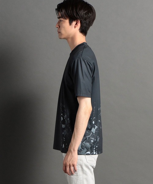 HIDEAWAYS NICOLE(ハイダウェイニコル)の「スプラッター柄プリント半袖Tシャツ(Tシャツ/カットソー・メンズ・オフホワイト/ブラック/ライトベージュ・MEDIUM/LARGE/X-LARGE)」の18枚目の写真