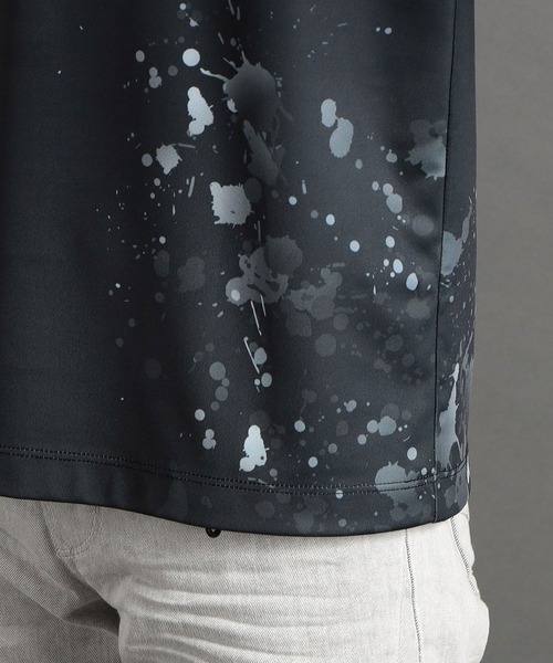 HIDEAWAYS NICOLE(ハイダウェイニコル)の「スプラッター柄プリント半袖Tシャツ(Tシャツ/カットソー・メンズ・オフホワイト/ブラック/ライトベージュ・MEDIUM/LARGE/X-LARGE)」の21枚目の写真