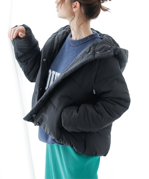 frames RAY CASSIN(フレームスレイカズン)の「中綿ショートダウン(ダウンジャケット/コート・レディース・ブラウン/ベージュ/キナリ/ブラック・FREE)」の11枚目の写真