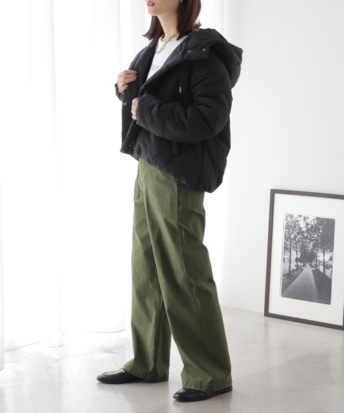 frames RAY CASSIN(フレームスレイカズン)の「中綿ショートダウン(ダウンジャケット/コート・レディース・ブラウン/ベージュ/キナリ/ブラック・FREE)」の7枚目の写真