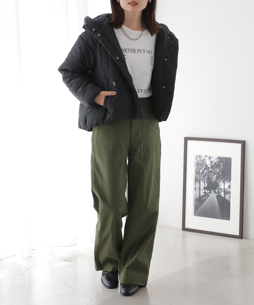 frames RAY CASSIN(フレームスレイカズン)の「中綿ショートダウン(ダウンジャケット/コート・レディース・ブラウン/ベージュ/キナリ/ブラック・FREE)」の19枚目の写真