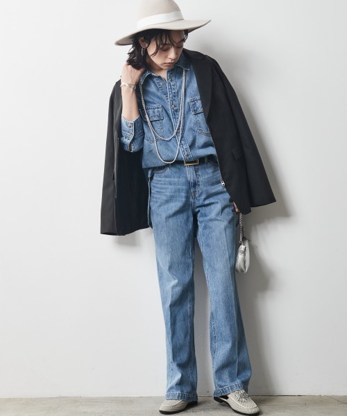 CHIC STYLE（シックスタイル）の「＜大きいサイズ＞フロントジップテーラードジャケット シックスタイル（テーラードジャケット・レディース・グレー/ブラック・L/3L/4L/LL/5L）」の15枚目の写真