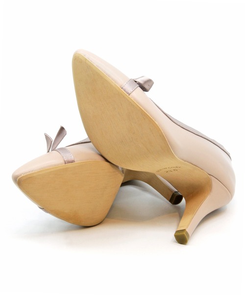 Sugar Sugar（シュガーシュガー）の「【SUGAR SUGAR シュガーシュガー】リボンヒールパンプス（パンプス・レディース・ブラック/ピンク・22.5cm/23.5cm/24.5cm/23.0cm/24.0cm）」の3枚目の写真