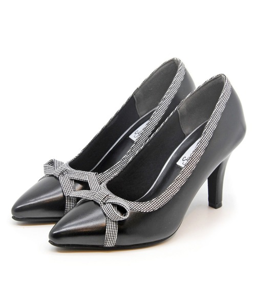 Sugar Sugar（シュガーシュガー）の「【SUGAR SUGAR シュガーシュガー】リボンヒールパンプス（パンプス・レディース・ブラック/ピンク・22.5cm/23.5cm/24.5cm/23.0cm/24.0cm）」の19枚目の写真