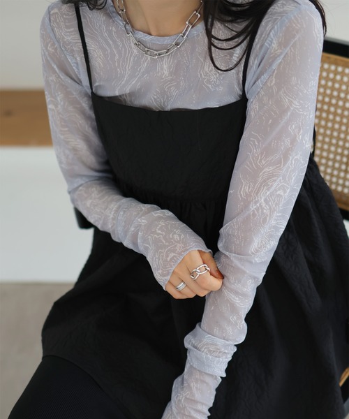 LIAN（リアン）の「マーブルプリント シアートップス（その他トップス・レディース・チャコールグレー/グレー・FREE）」の18枚目の写真