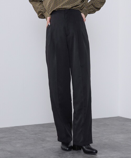 BEAMS HEART（ビームスハート）の「BEAMS HEART / ハイウエスト パンツ（スラックス・レディース・ブラウン系その他2/ブラック/グリーン系その他5・SMALL/MEDIUM）」の6枚目の写真