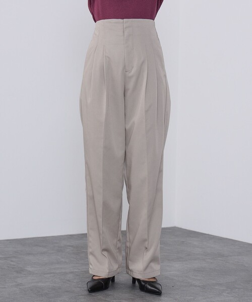 BEAMS HEART（ビームスハート）の「BEAMS HEART / ハイウエスト パンツ（スラックス・レディース・ブラウン系その他2/ブラック/グリーン系その他5・SMALL/MEDIUM）」の16枚目の写真