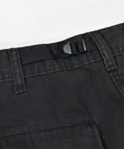 K1067 dvantex 古着 ブラック カーゴパンツ アメカジ ミリタリー - Non-ply Yarn Lined Drop Crotch Cargo Wide Jogger Pants