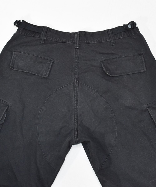 K1067 dvantex 古着 ブラック カーゴパンツ アメカジ ミリタリー - Non-ply Yarn Lined Drop Crotch Cargo Wide Jogger Pants