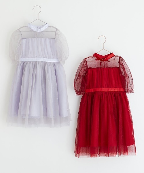 devirock（デビロック）の「ラメチュール パーティドレス（ドレス・キッズ・パープル系4/ワインレッド・160cm/130cm/140cm/110cm/120cm/150cm/100cm）」の14枚目の写真