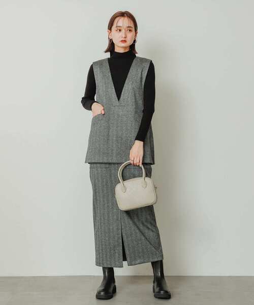 SENSE OF PLACE by URBAN RESEARCH（センスオブプレイスバイアーバンリサーチ）の「2WAYスクエアボストンバッグ（ボストンバッグ・レディース・ライトベージュ/ブラック/モカ・ONE）」の14枚目の写真