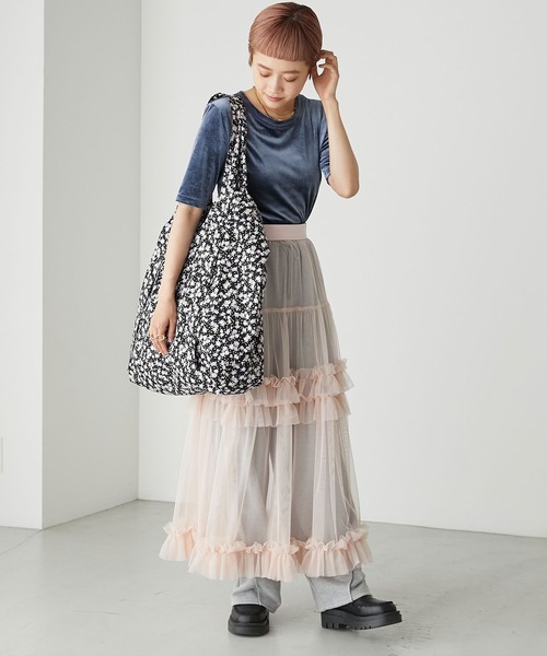 forksy.(フォルクシー)の「【forksy.】アソート刺繍ロゴパパバッグ(トートバッグ・レディース・ブルー系/ピンク系/ブラック系/オレンジ系・FREE)」の9枚目の写真