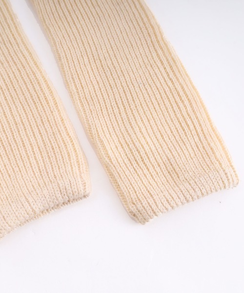 POU DOU DOU（プードゥドゥ）の「配色メローニットアームカバー（手袋・レディース・オフホワイト/グレー/グレー系その他・8）」の9枚目の写真