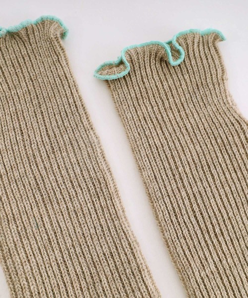 POU DOU DOU（プードゥドゥ）の「配色メローニットアームカバー（手袋・レディース・オフホワイト/グレー/グレー系その他・8）」の14枚目の写真