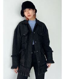 ボックスポケットツイードジャケット