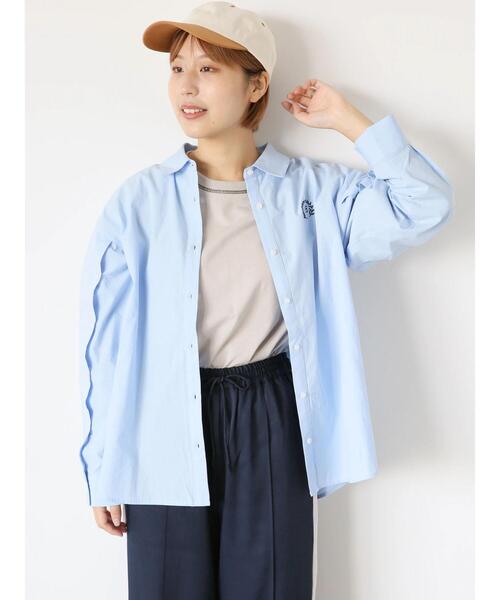 ehka sopo（エヘカソポ）の「柄アソートデザイン袖シャツ（シャツ/ブラウス・レディース・ブルー/ブラウン/サックスブルー・F）」の4枚目の写真