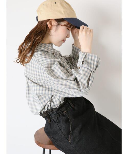 ehka sopo（エヘカソポ）の「柄アソートデザイン袖シャツ（シャツ/ブラウス・レディース・ブルー/ブラウン/サックスブルー・F）」の10枚目の写真